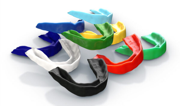 Kids rugby gum shields and mouthguards in different colours